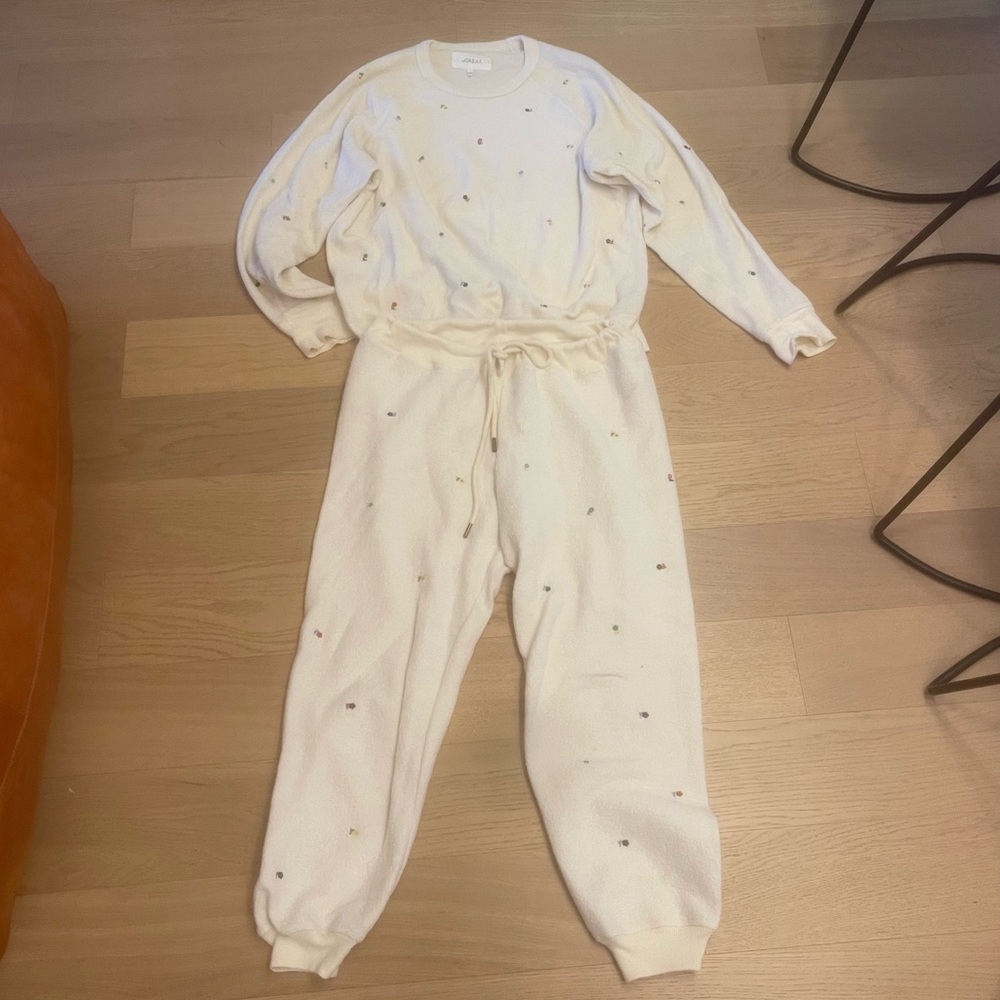 THE GREAT Sherpa Set in Washed White